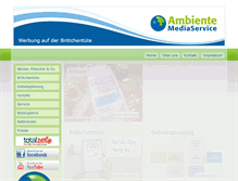 Tablet Screenshot of ambiente-media-service.de